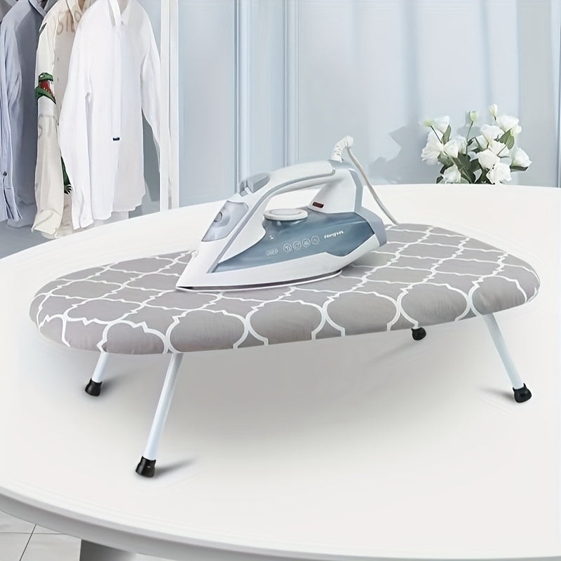 Adjustable Height Ironing Board with Foldable Legs and Removable Cover