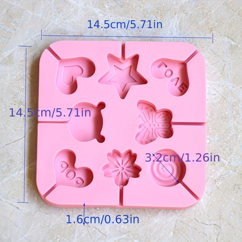 3D Silicone Lollipop Mold for Cake Pops Reusable Candy and Snack Baking Tool