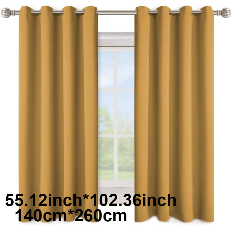 Blackout Curtain 1 Panel Solid Black Insulated Room Darkening for Bedroom Living Room