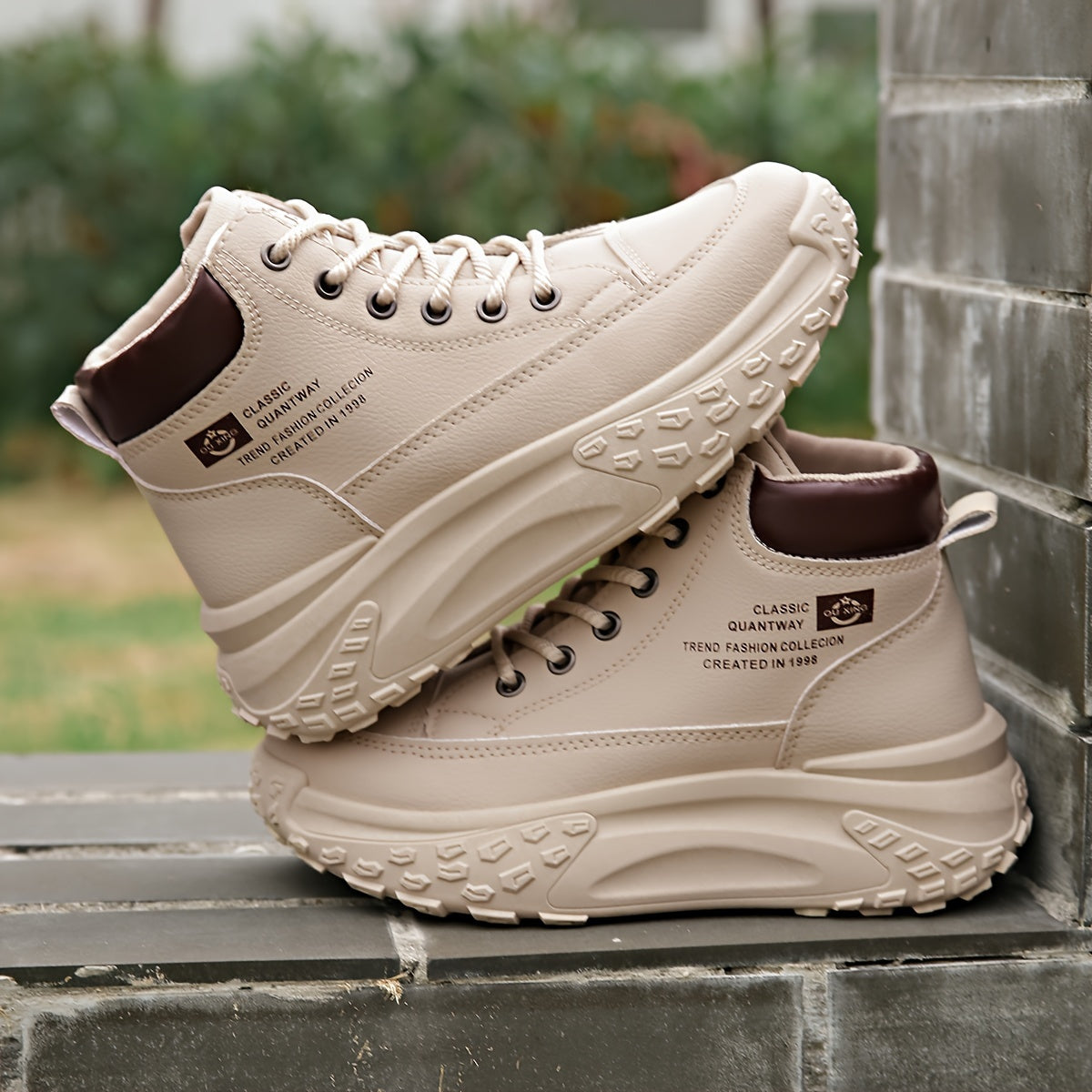 Women's Non-Slip Casual Leather Sports Boots for Autumn Winter