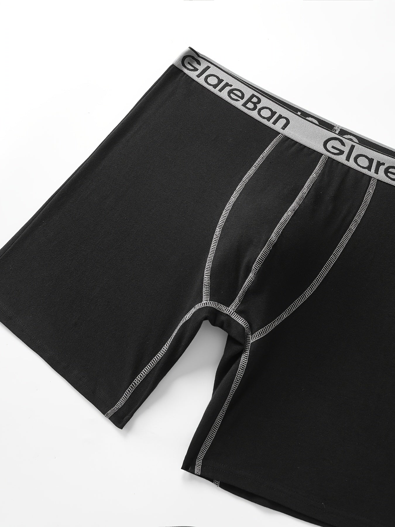 Men's Cotton Mid-Long Boxer Shorts 4-Pack Comfortable Underwear Solid Color