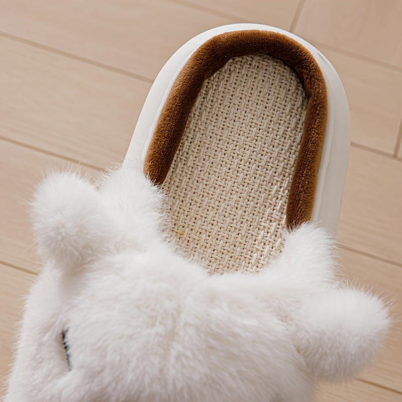 Unisex Fabric Open Toe Slippers for Home All-Season Comfort