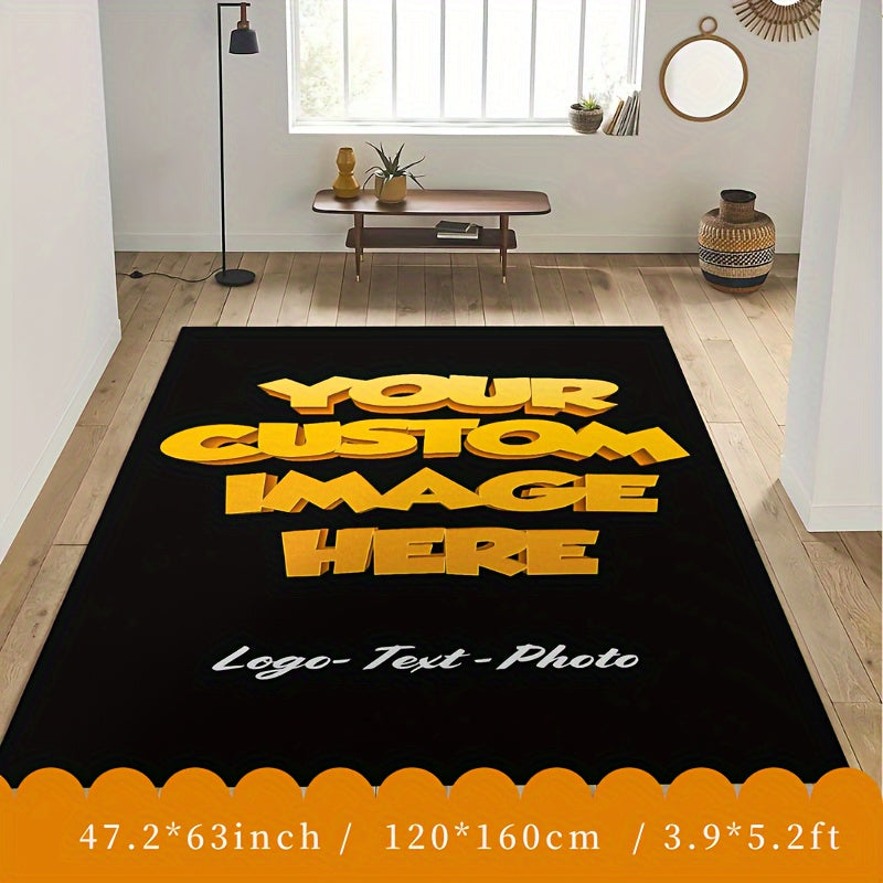 Personalized Doormat 1kg/m² Crystal Velvet Non-Slip Custom Photo Logo Entryway Decor