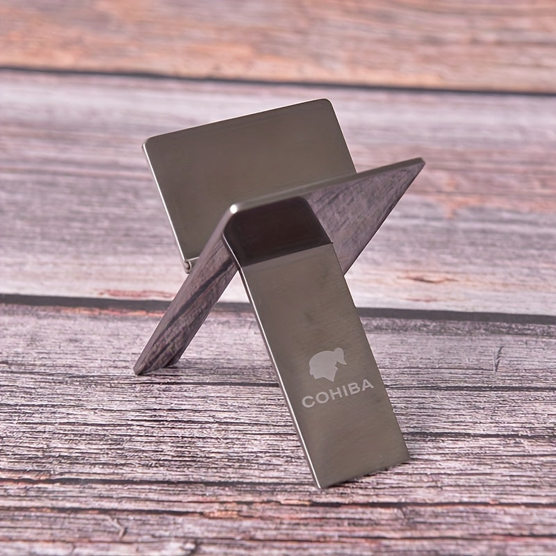 Unisex zanglamaydigan po'latdan yasalgan portativ buklamali sigar tutgichi 1ta