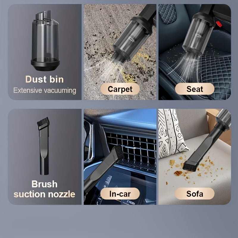 150000 RPM Cordless Handheld Vacuum Cleaner with Brushless Motor and LED Light