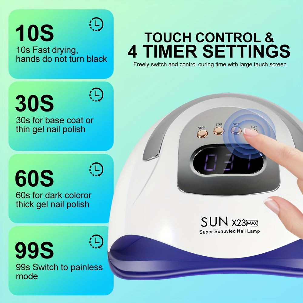 High Power LED Nail Lamp for Salon and Home Quick Drying with Four Timers
