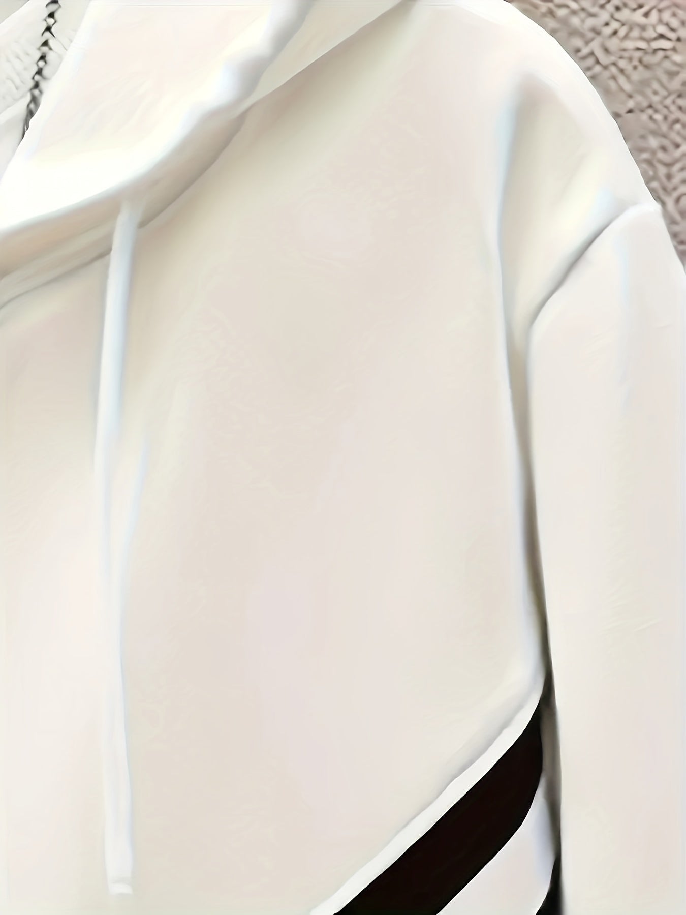 Мужской повседневный спортивный костюм из полиэстера с худи и карманом, однотонный, с длинным рукавом, вязаный материал