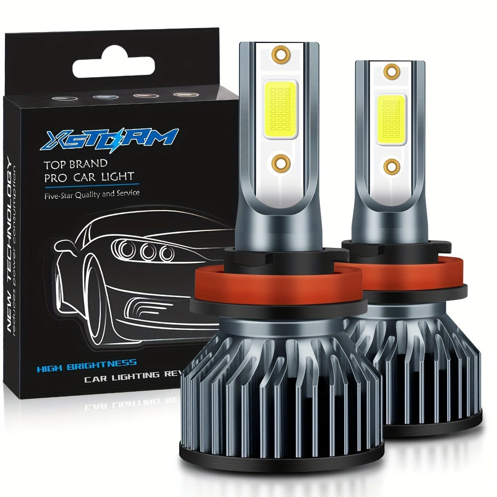 2 Pack LED Car Headlight Bulbs 20000LM 12V CANBUS High Low Beam White