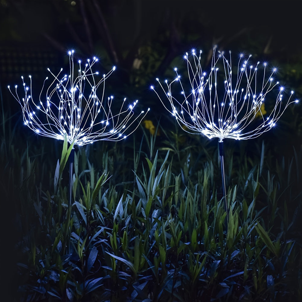 Solar Garden Firework Lights 90 LEDs Solar Powered Outdoor Pathway Patio Yard Decor
