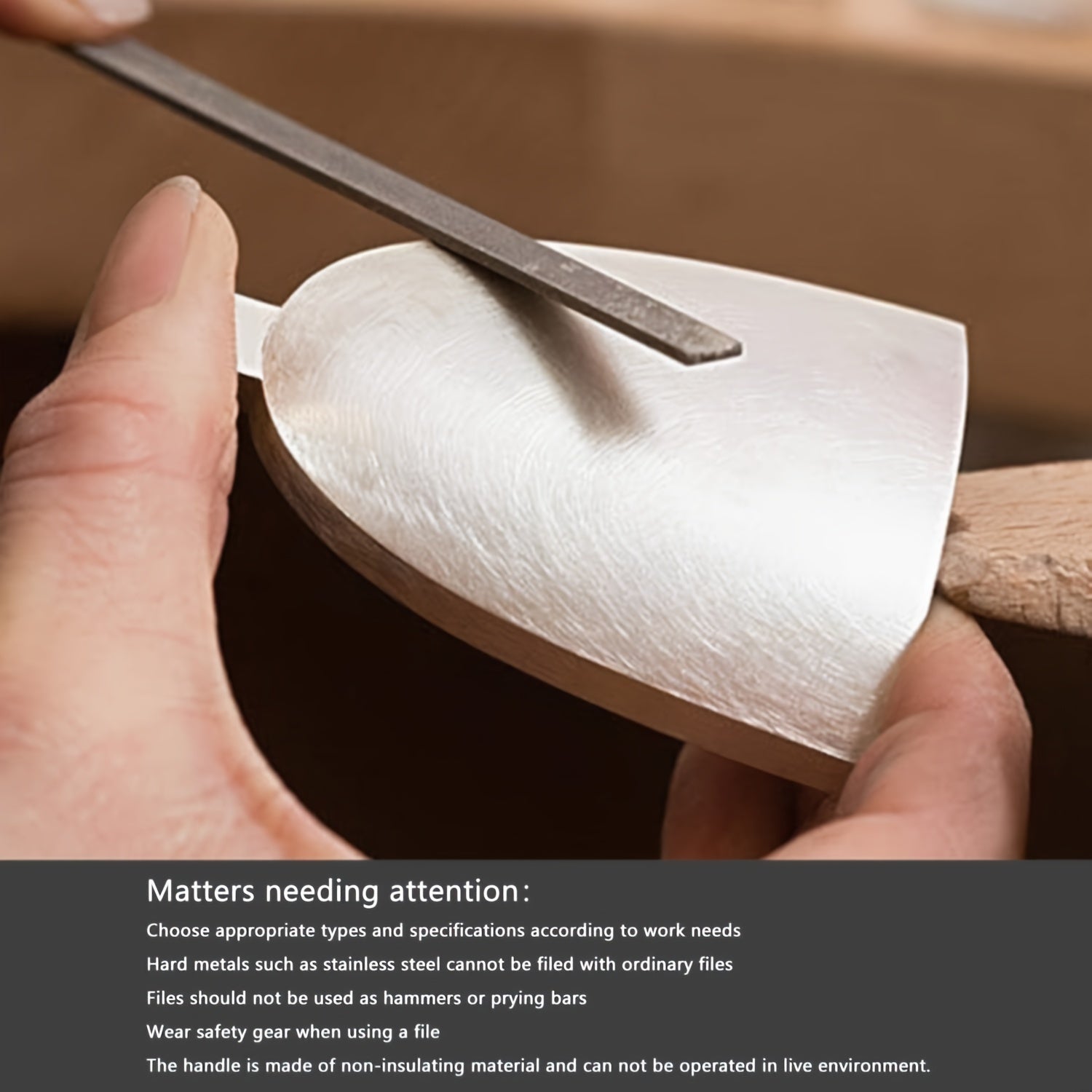 Premium igna fayllar to'plami yuqori uglerodli po'latdan yasalgan fayllar va turli materiallarda aniq fayllash uchun sirpanmaydigan ergonomik tutqichlar bilan - DIY loyihalarida nazorat va chidamlilikni oshirish uchun 6" uzunlik.