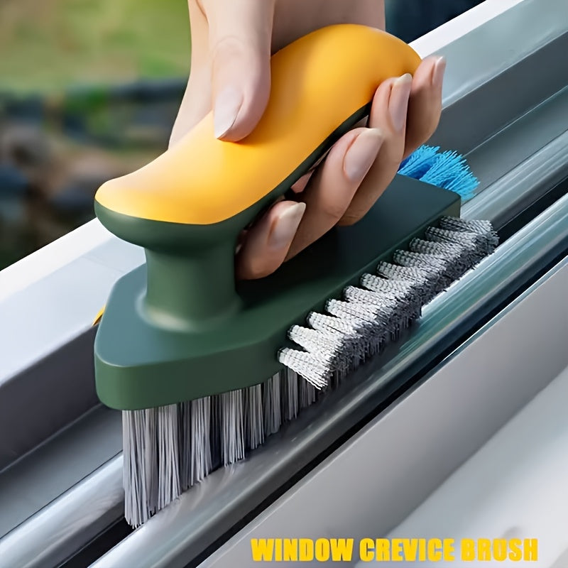 Versatile Scrub Brush for Crevices and Floors, Portable, Medium Firm Bristles