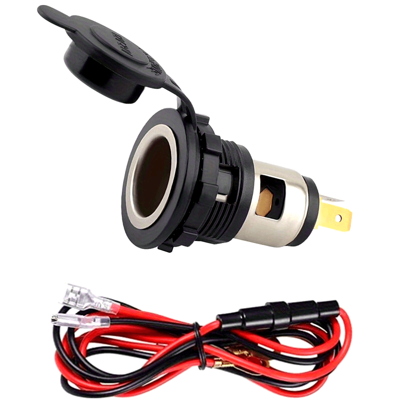 Car Motorcycle 12V 24V Lighter Socket Plug Replacement for Vehicles