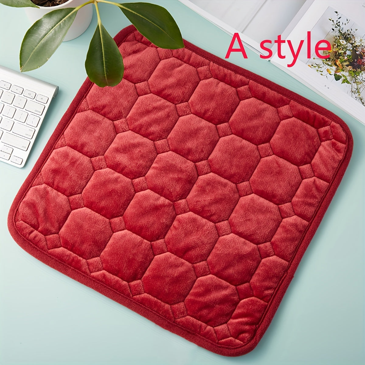 Современная однотонная подушка для стула - прочная, машинная стирка, полиэстеровая сидушка для круглогодичного использования, многофункциональный домашний акцент