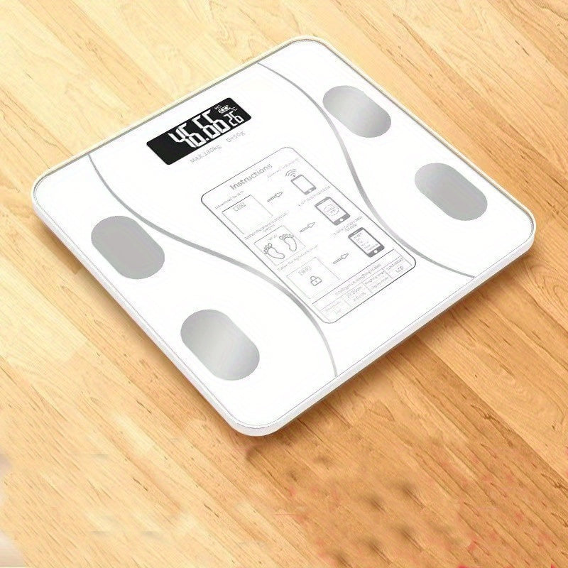 Smart Body Weight and Temperature Scale App-Controlled Battery-Powered with Multi-Unit Conversion