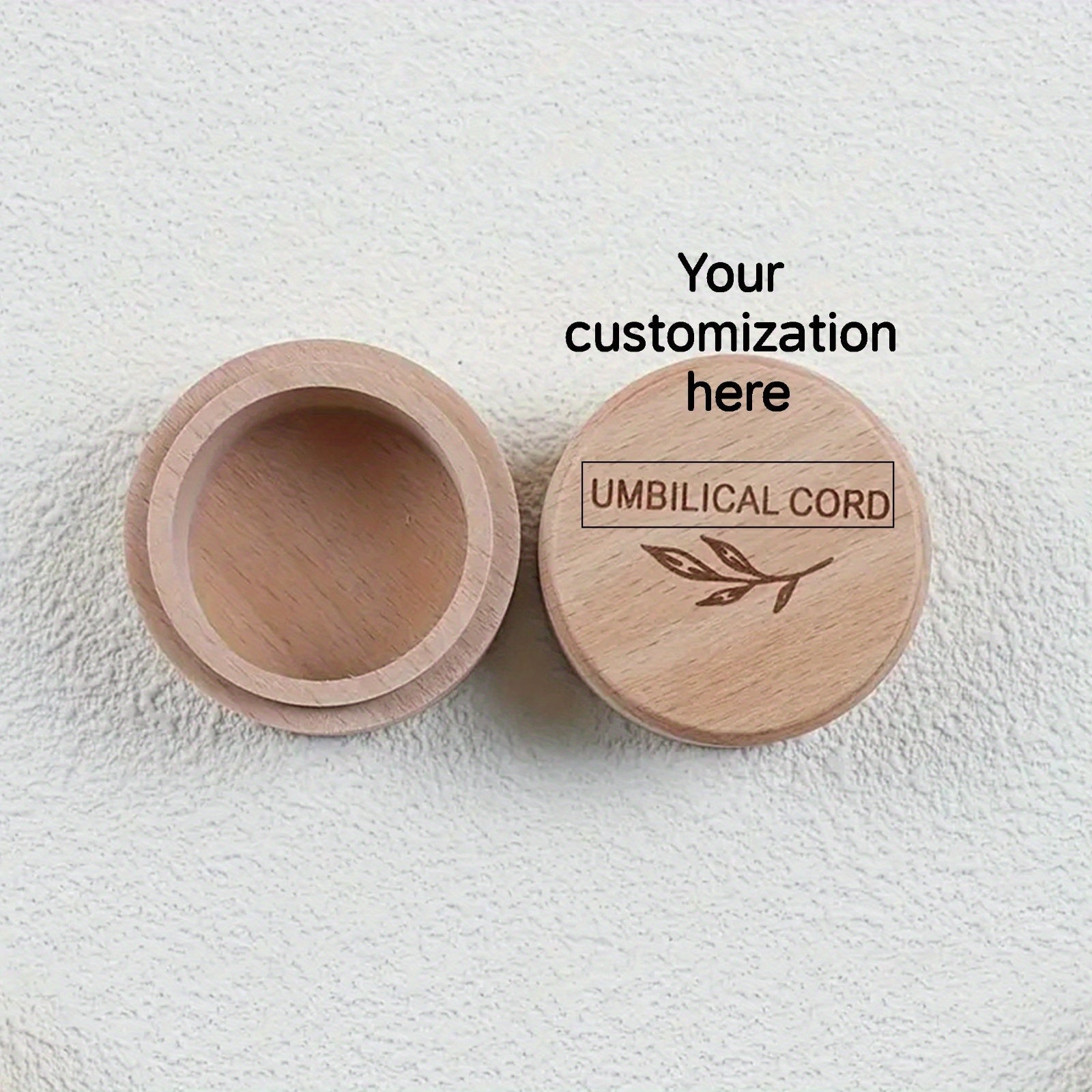 Set de caja de recuerdos de madera personalizada para el primer corte de cabello, hada de los dientes y almacenamiento de recuerdos del cordón umbilical