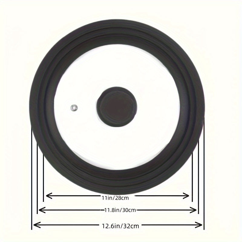 Glass Lid for Pots and Pans with Silicone Rim Dishwasher Safe Multipurpose Cookware Cover