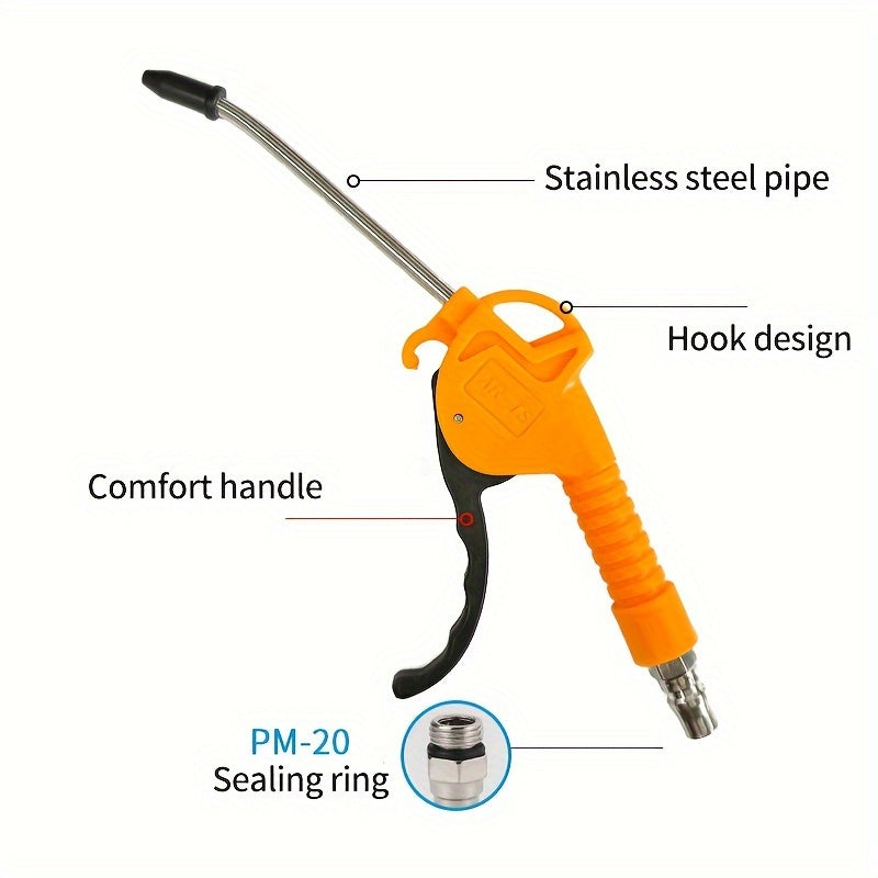 Пневматический очиститель воздуха с пистолетом для высокого давления, желтый и черный