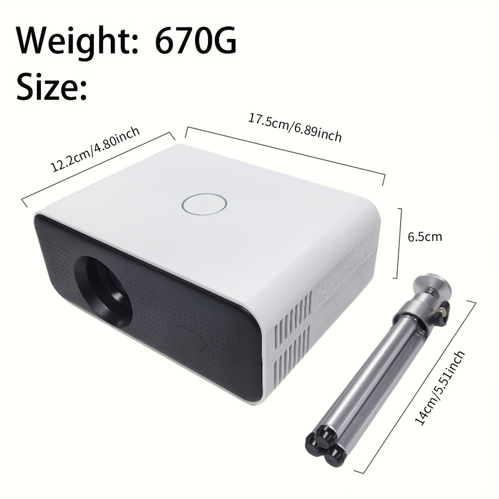 Портативный мини-видеопроектор 1080P 4K с поддержкой автоматической трапеции, Wi-Fi, Android