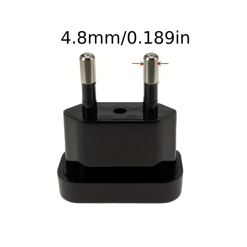 Adaptador de viaje de EE. UU. a UE 220-240V Convertidor de energía de cobre Enchufe de 2 pines