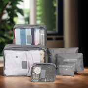 6-Piece Travel Organizer Set Lightweight Dustproof Luggage Bags for Hotels