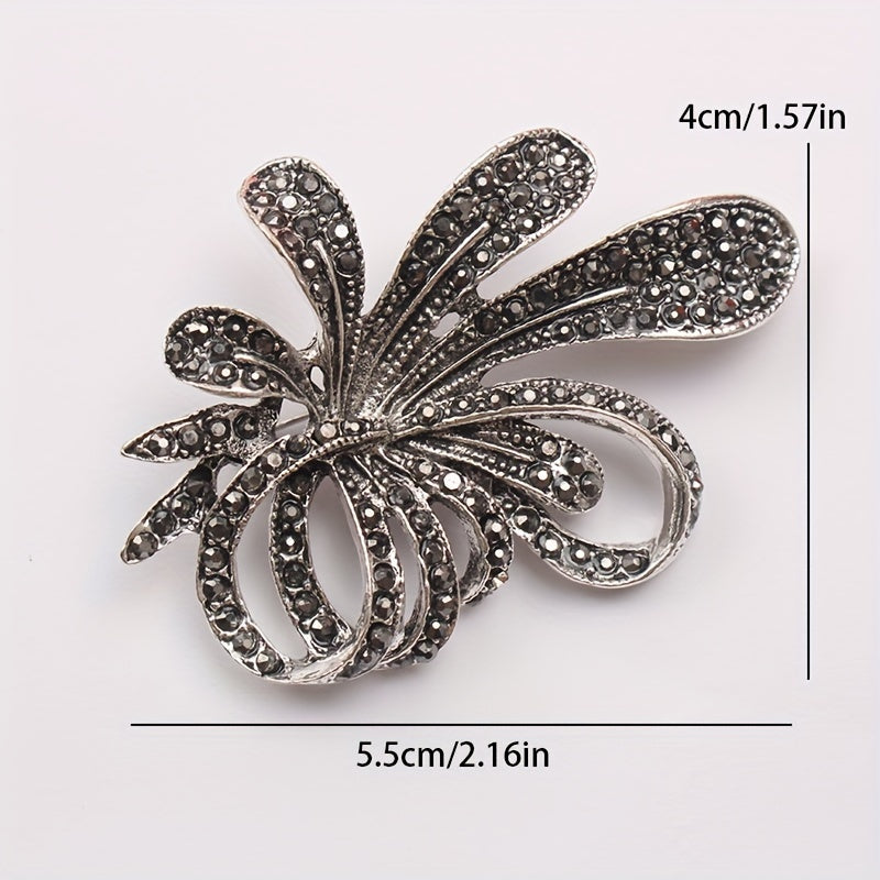 Women's Rhinestone Bow Brooch Firework-Inspired Pin Stylish Accessory