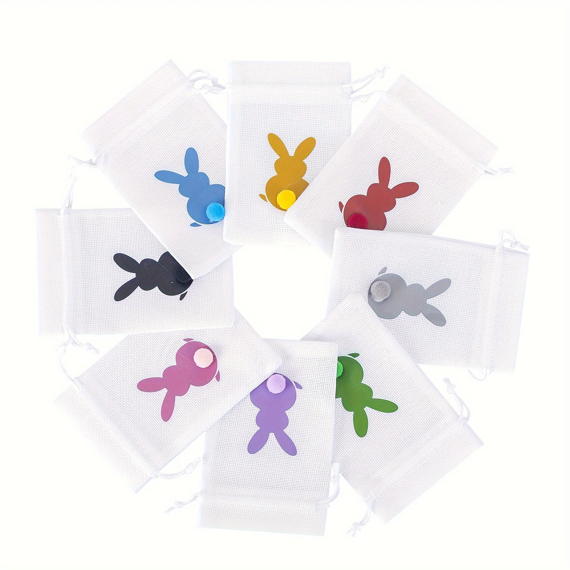 Набор подарочных пакетов с кроликами на Пасху, Рождество, Хэллоуин, День благодарения, Новый год, День святого Валентина