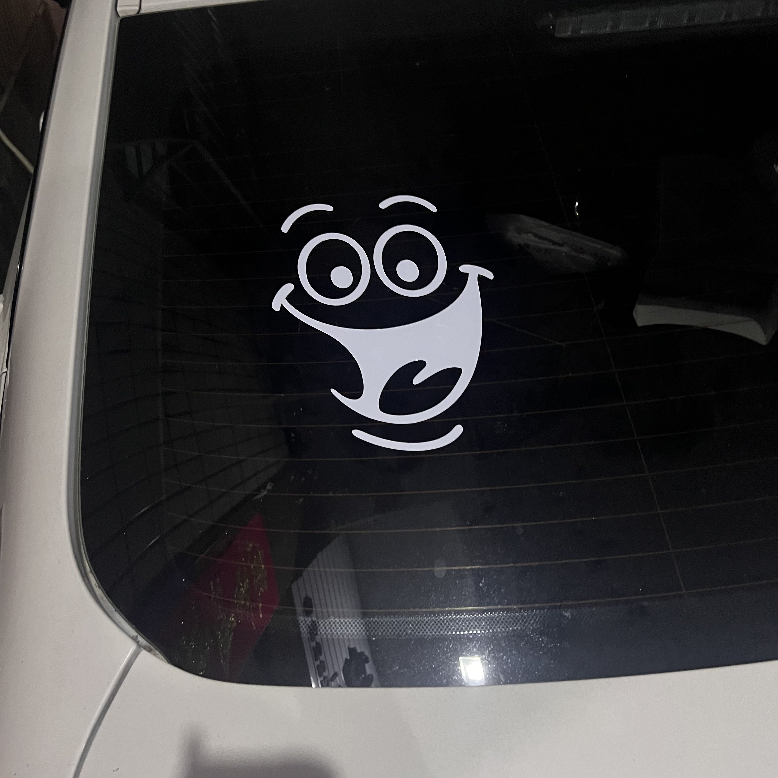 Smiling Face Sticker Removable Self-Adhesive Decal for Car Walls Laptop