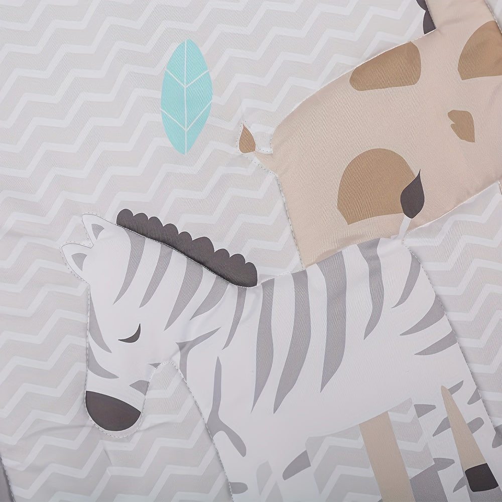 Children's Polyester Bedding Set with Quilt Fitted Sheet Bed Skirt Blanket and Pillowcase