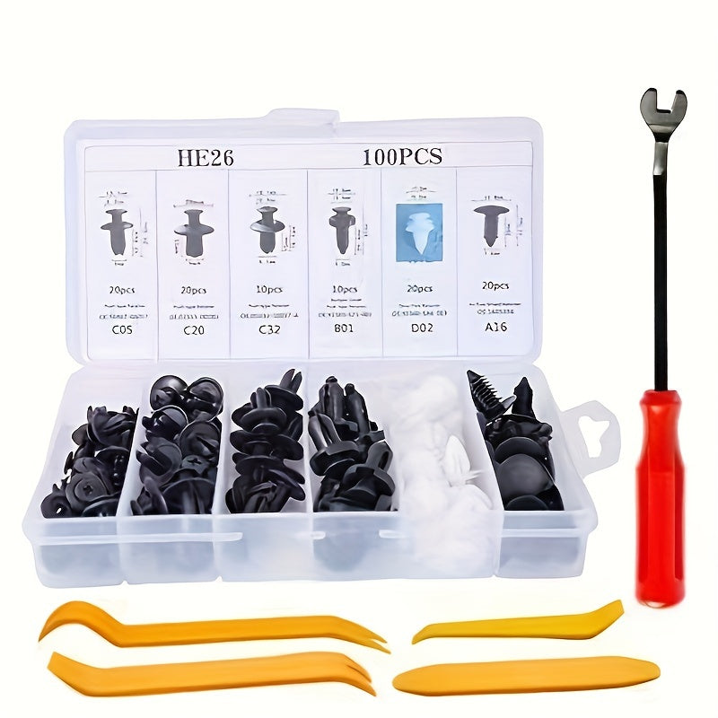 Universal Car Retainer Clips Kit Plastic Fasteners for Mud Flaps Door Panels