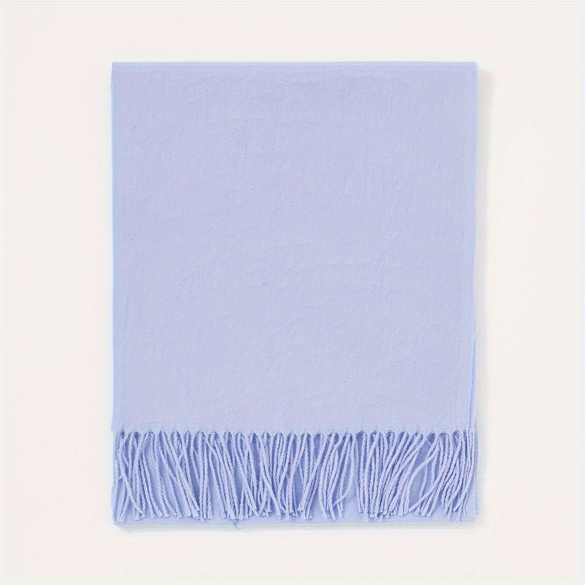 Women's Solid Color Scarf with Tassels Polyester Shawl for Casual Wear in Maroon Blue