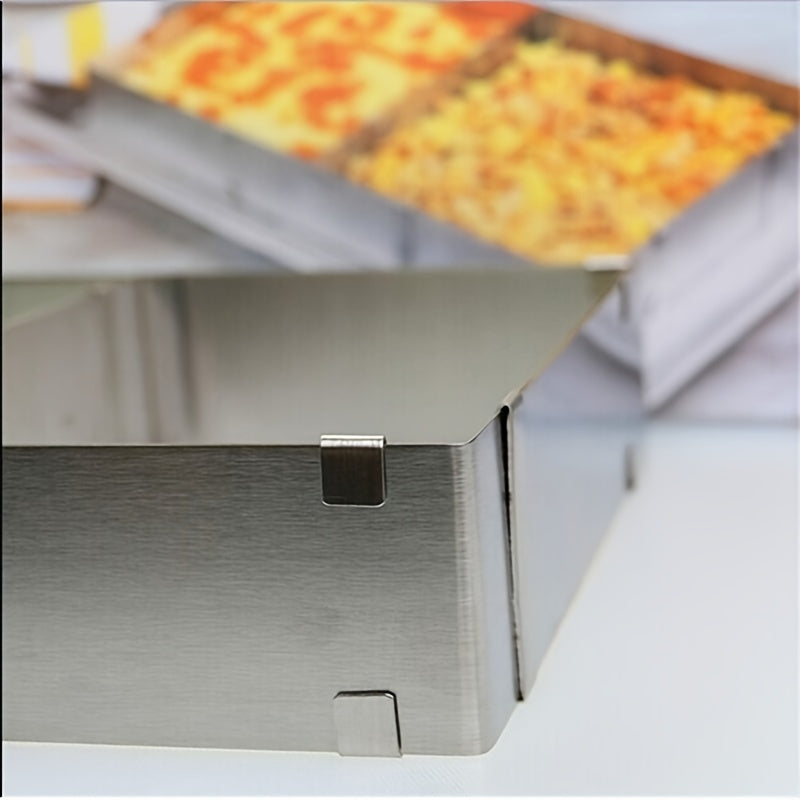 Adjustable Stainless Steel Rectangular Cake Mold for Baking Tiramisu Bread Pastries