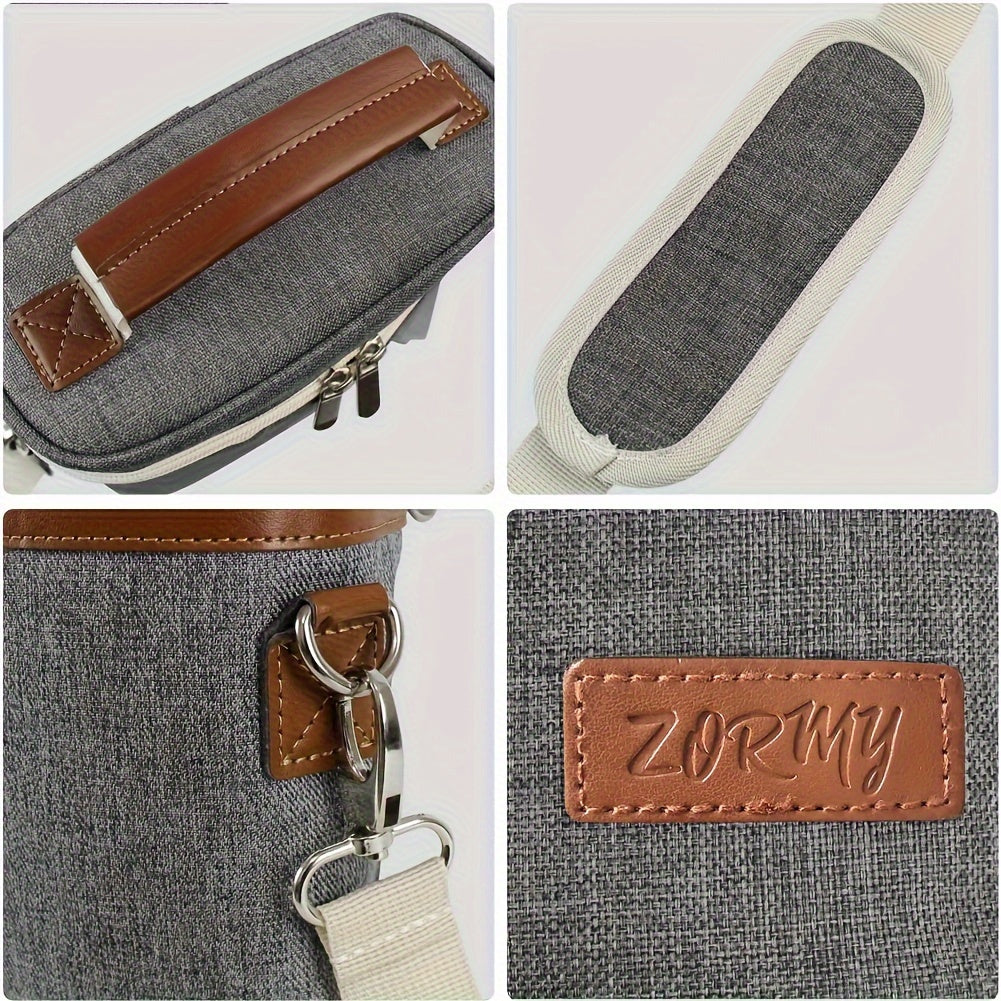 Insulated Wine Tote Bag with Shoulder Straps and Corkscrew for Picnics