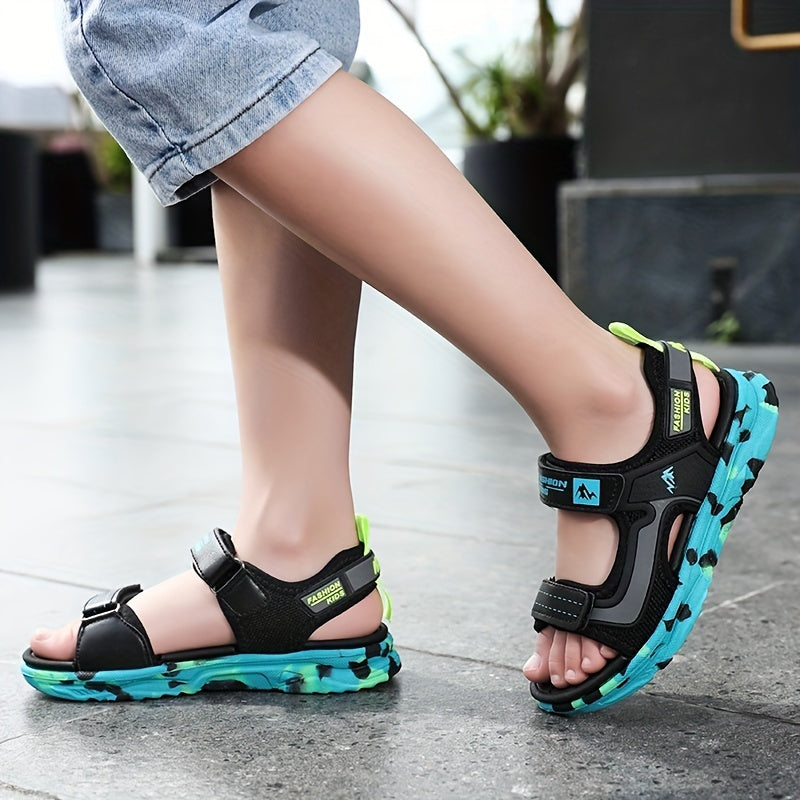 Kids Camouflage Platform Sandals Open Toe Non-Slip Summer Lightweight Boys' Fisherman Shoes