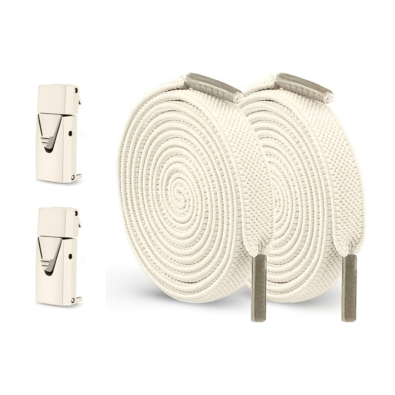 2-Pack Elastic No-Tie Shoe Laces for Sports and Casual Shoes