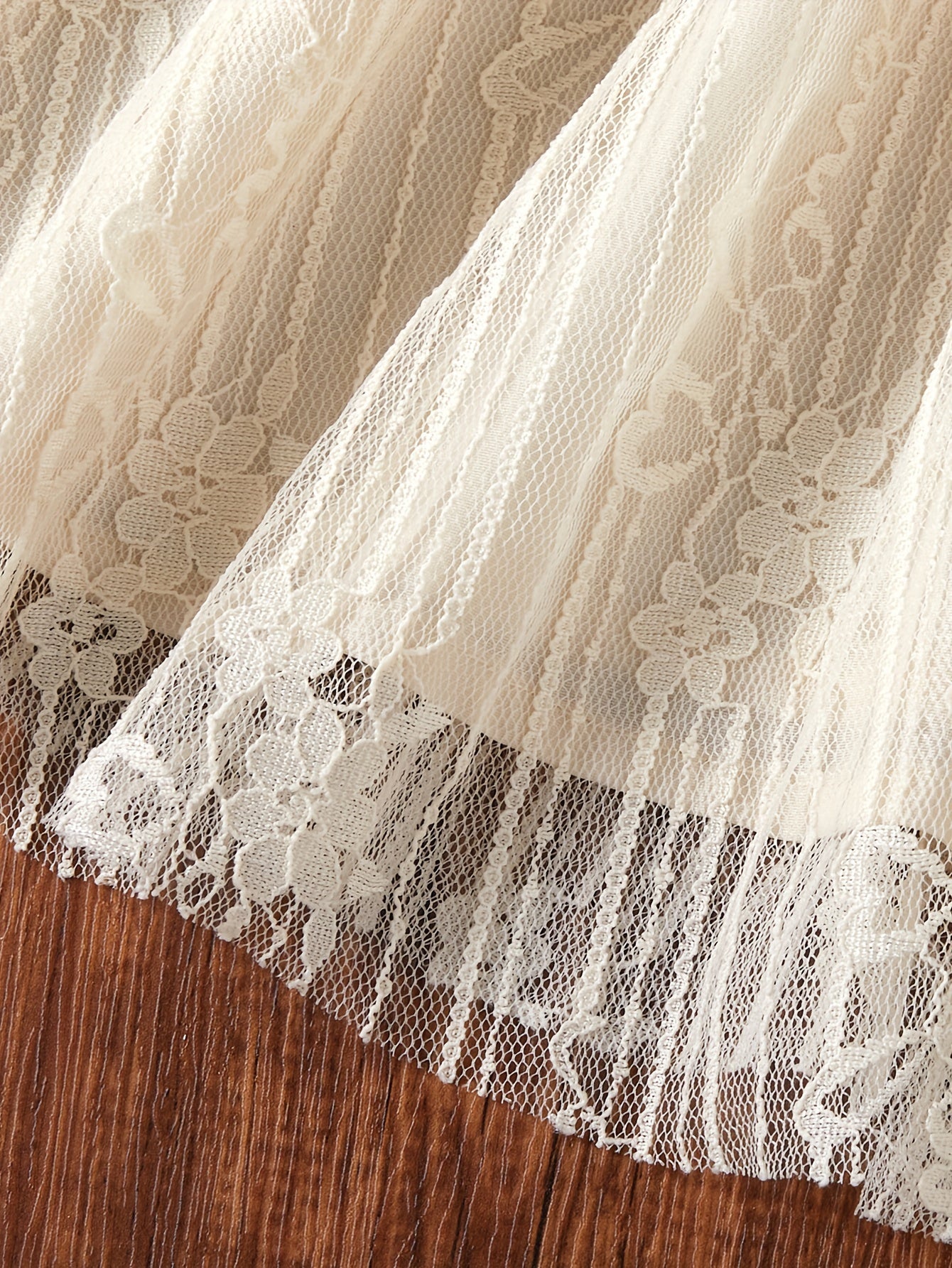 Girls Summer Dress Mesh Collar Lace A-Line Sleeveless Casual Holiday Gift