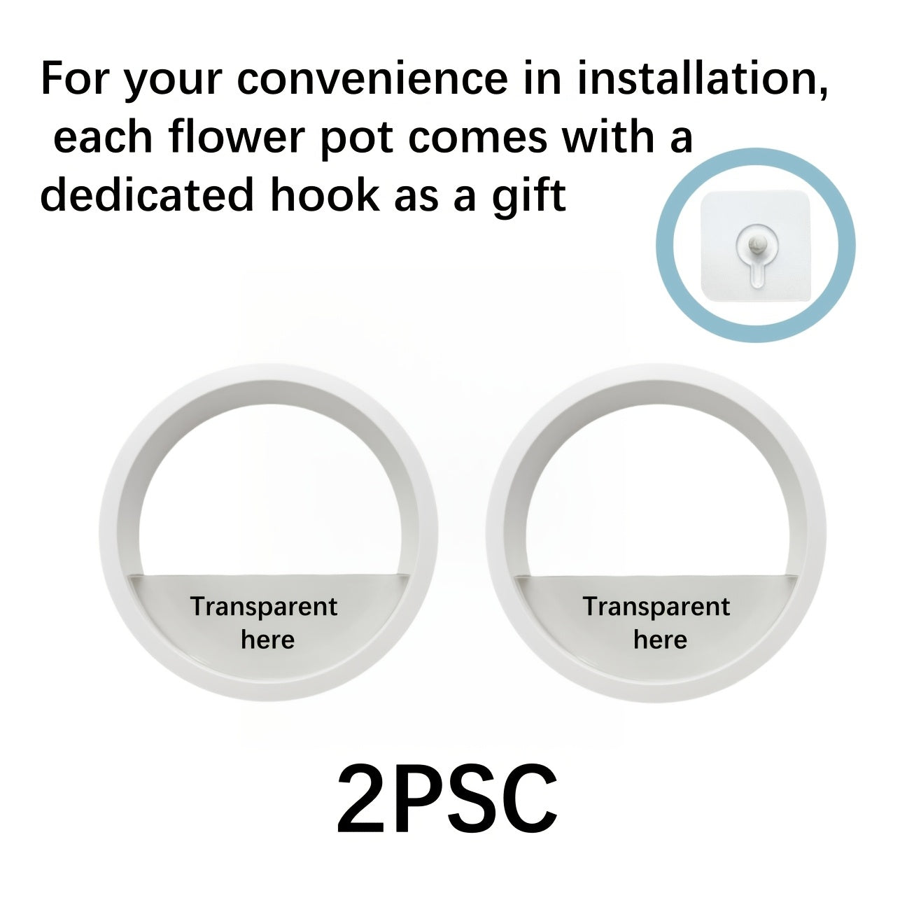 Modern Round Glass Wall Planters for Herbs Succulents and Cacti 1 or 2 Pack Indoor Balcony Patio Decor