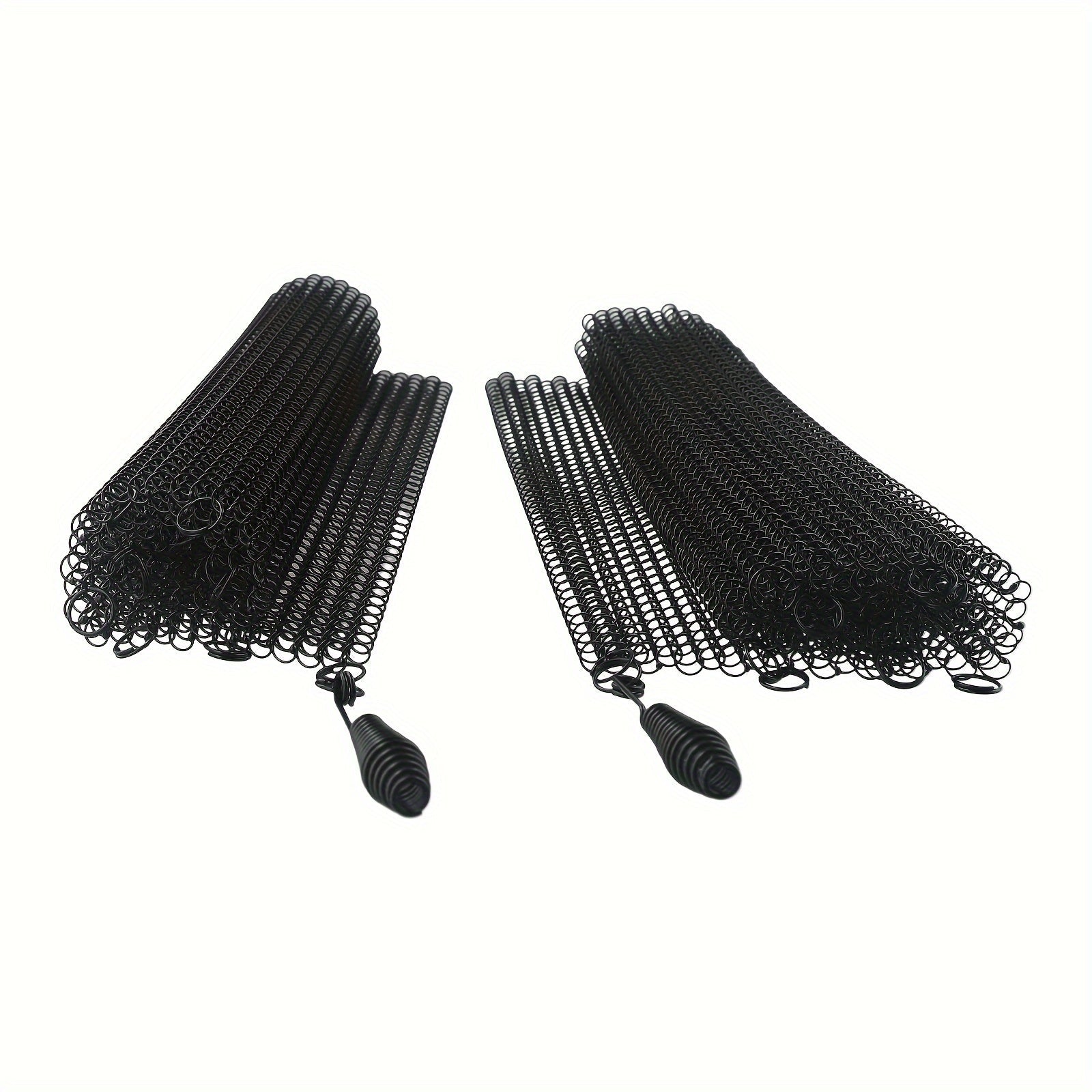 Set of 2 Metal Fireplace Mesh Screen Panels Spark Guard Firepit Safety Accessory