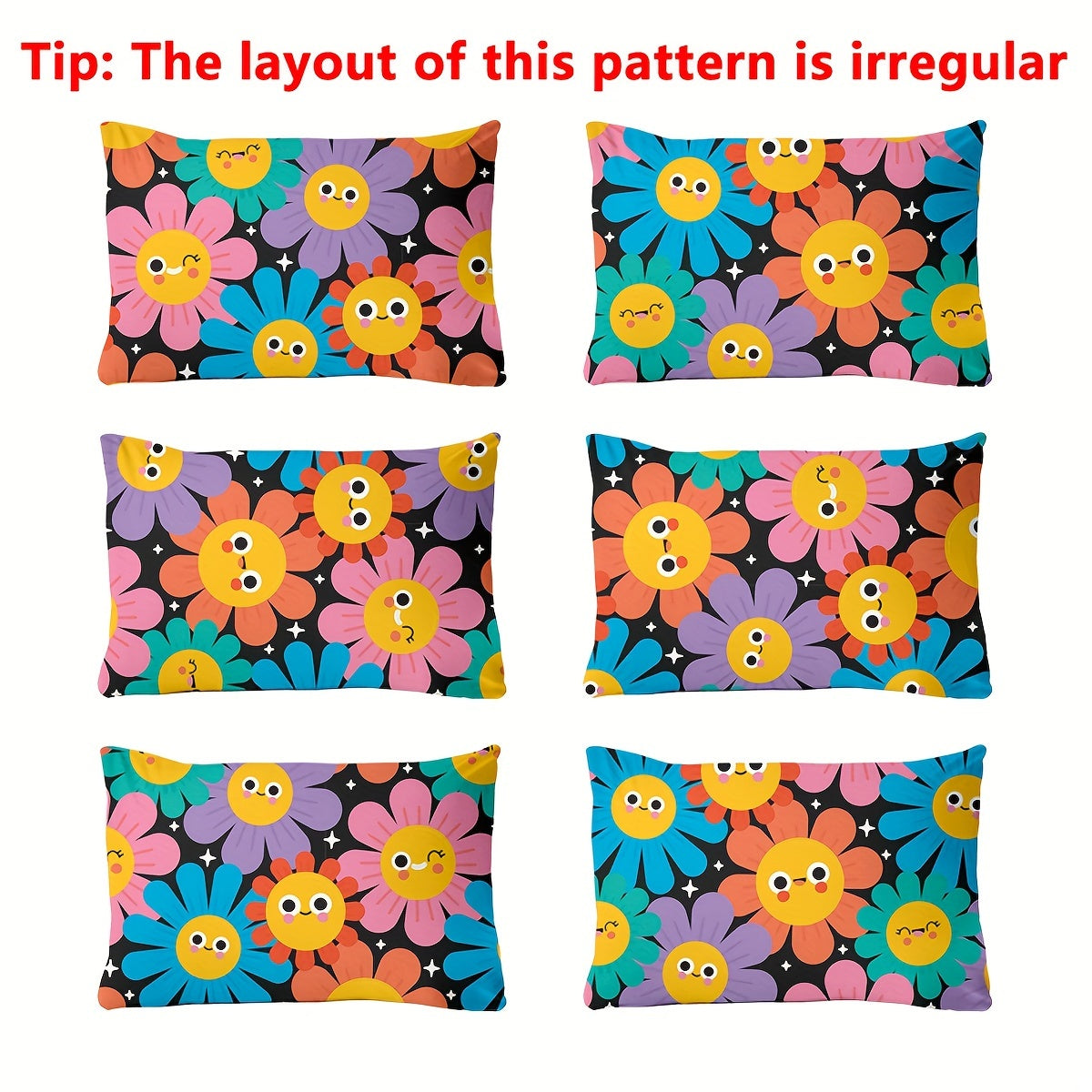 Floral Printed Microfiber Pillowcase with Pocket Closure and Quilted Design