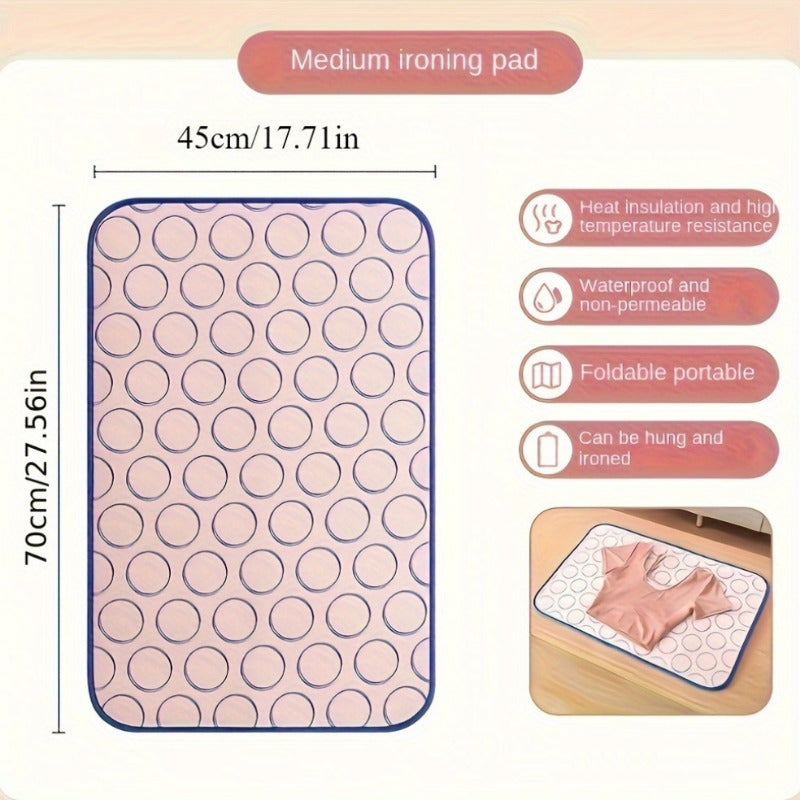 Alfombra de planchar impermeable, plegable y aislante portátil para viajes