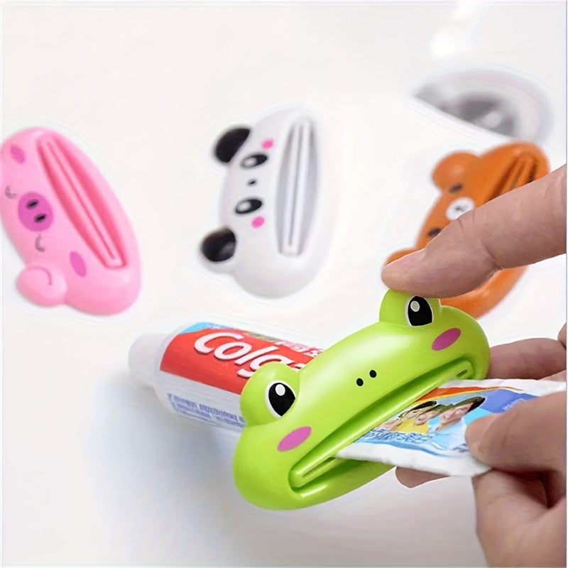 Kids Colorful Frog Toothpaste Dispenser Handheld Battery-Free Travel
