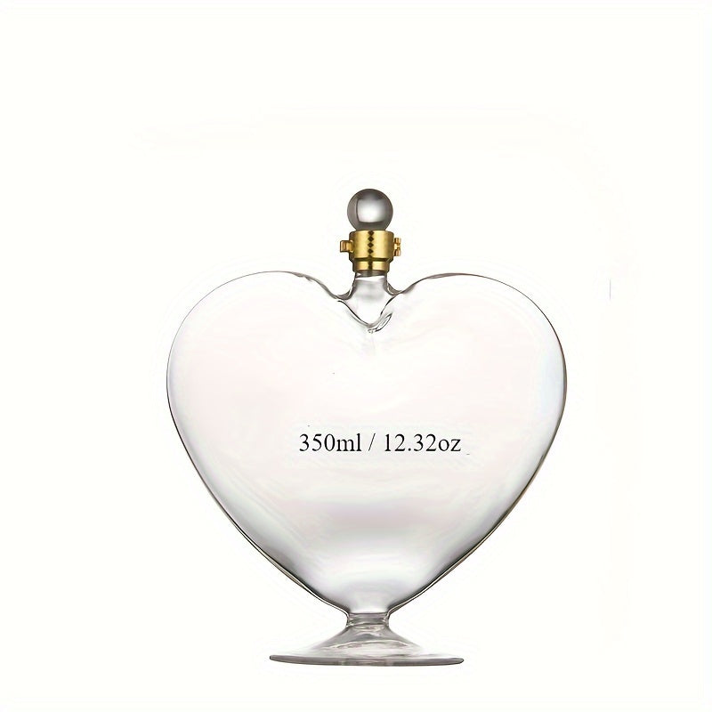 Heart-Shaped Glass Wine Decanter for Valentine's Day and Holiday Gifts