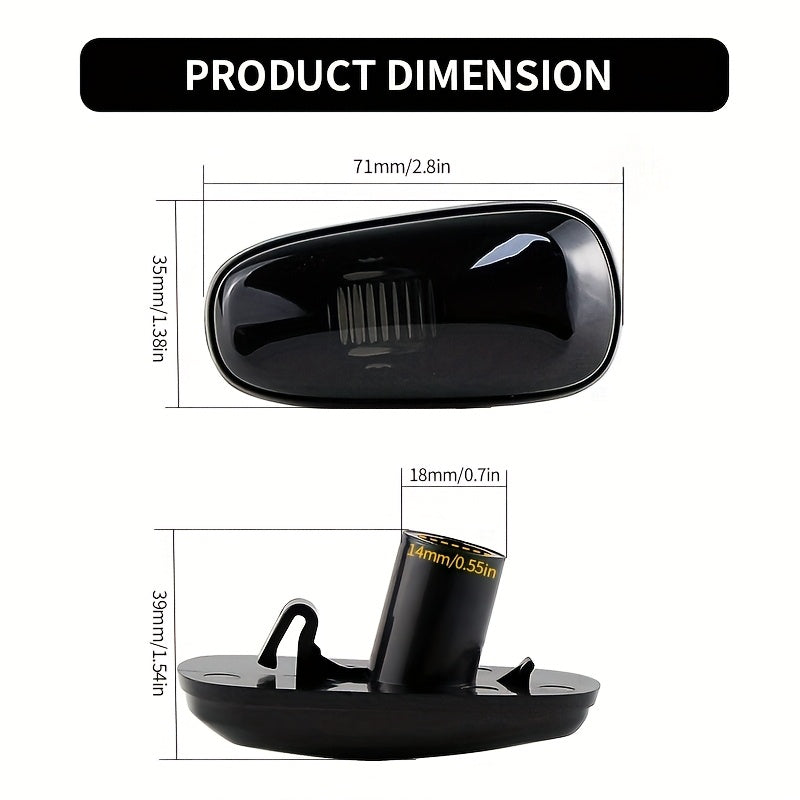 2 Pieces Car Shell Covers Clear Black for C6 Corvette XLR Zafira Astra