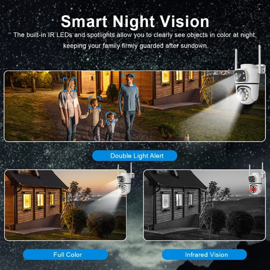 4MP Wireless Security Camera with AI Smart Alert Night Vision Two-Way Audio 1080p