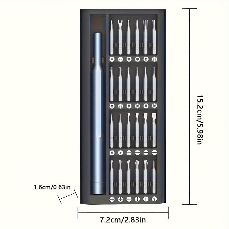 24-in-1 Mobile Phone and Tablet Repair Kit with Precision Screwdriver Set and Carrying Case
