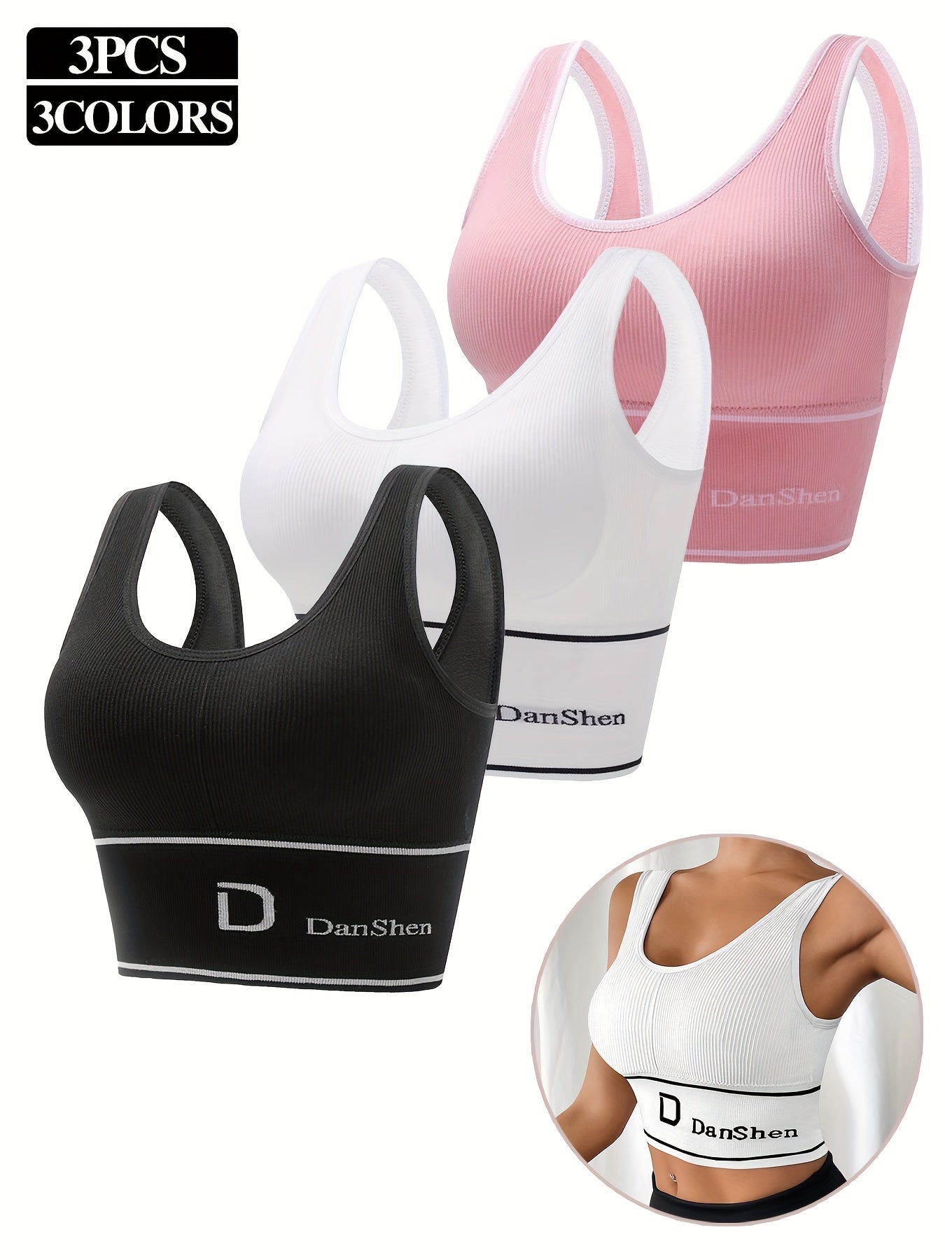 Women's Plus Size Sports Bras Padded Breathable Mesh for Yoga Running