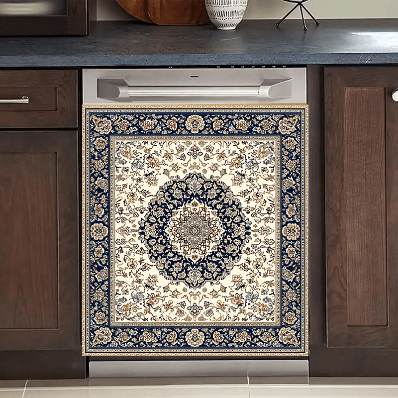 Fors tilida qoplangan idish-tovoq magnitli gull naqshli suv o'tkazmaydigan yog'ga chidamli 58.5x65cm dekorativ qopqoq