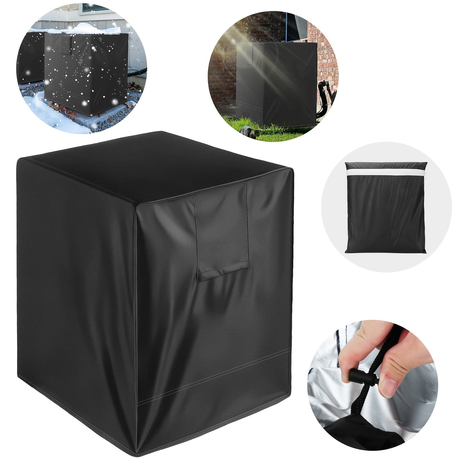 Outdoor Air Conditioner Cover Waterproof Oxford Fabric 60.96x60.96x73.66cm