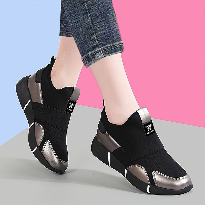 Zapatillas de lona altas para mujer sin cordones para viajes casuales de otoño