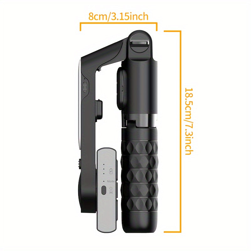 Handheld Gimbal Stabilizer with Selfie Stick Tripod for iPhone Android Wireless Remote USB Charging
