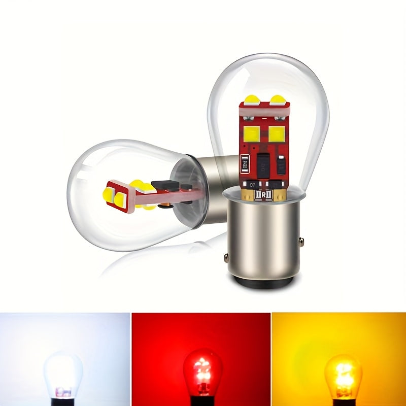 2 Pieces Car LED Light Bulbs 1156 1157 White Turn Signal Brake Reverse